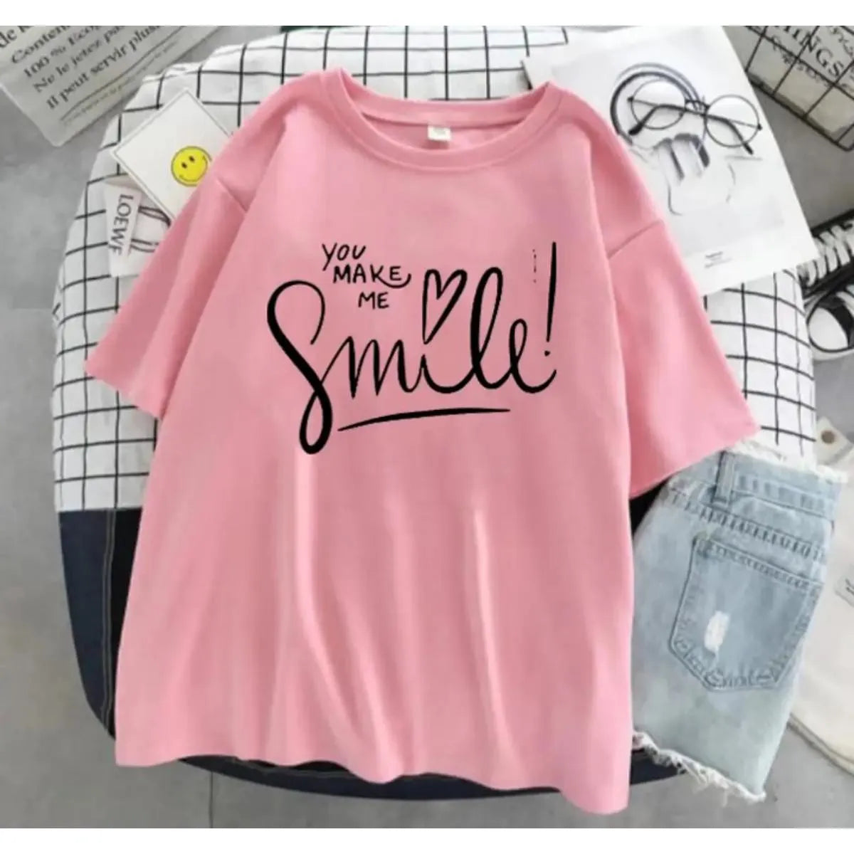 Women's Round Neck Cotton T-Shirt