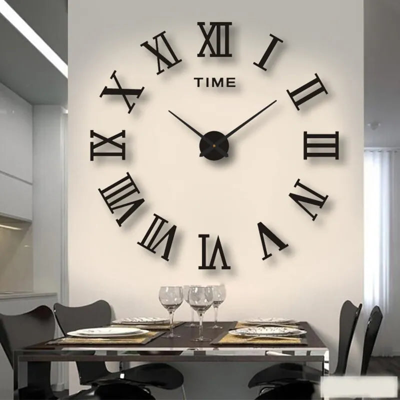 New 3D Wooden Wall Clock 24 Inch Wooden Clock