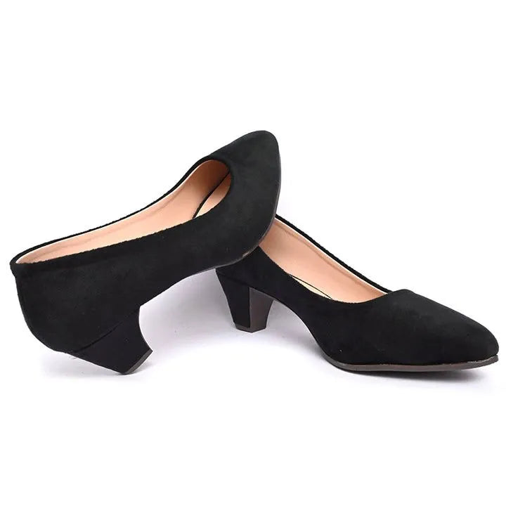 Women block heeled sandals Summer velvet pumps for women and girls