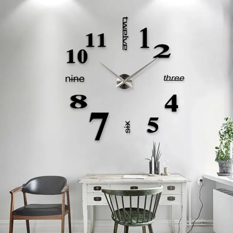 New 3D Wooden Wall Clock 24 Inch Wooden Clock